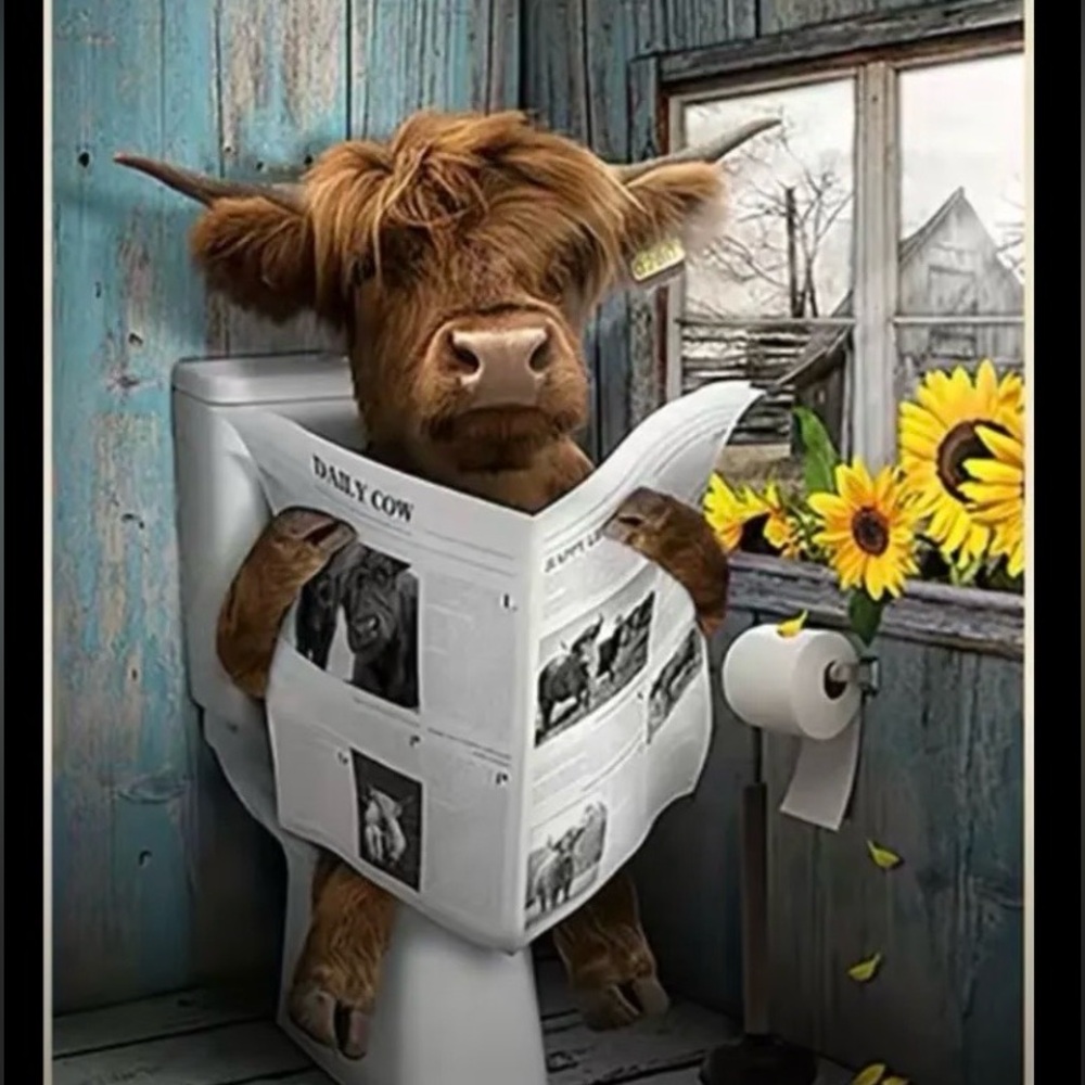 Cow On The Can Diamond Painting.
